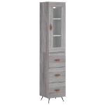 Credenza Grigio Sonoma 34,5x34x180 cm in Legno Multistrato