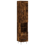 Credenza Rovere Fumo 34,5x34x180 cm in Legno Multistrato