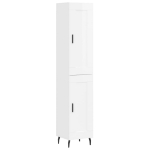 Credenza 34,5x34x180 cm in Legno Multistrato Bianco Lucido