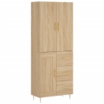 Credenza Rovere Sonoma 69,5x34x180 cm in Legno Multistrato