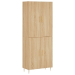 Credenza Rovere Sonoma 69,5x34x180 cm in Legno Multistrato