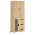 Credenza Rovere Sonoma 69,5x34x180 cm in Legno Multistrato