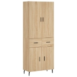 Credenza Rovere Sonoma 69,5x34x180 cm in Legno Multistrato