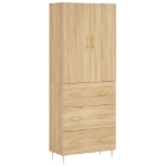 Credenza Rovere Sonoma 69,5x34x180 cm in Legno Multistrato