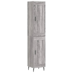 Credenza Grigio Sonoma 34,5x34x180 cm in Legno Multistrato