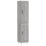 Credenza Grigio Sonoma 34,5x34x180 cm in Legno Multistrato