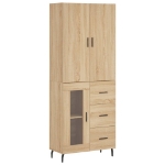 Credenza Rovere Sonoma 69,5x34x180 cm in Legno Multistrato