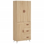 Credenza Rovere Sonoma 69,5x34x180 cm in Legno Multistrato