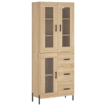 Credenza Rovere Sonoma 69,5x34x180 cm in Legno Multistrato