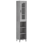 Credenza Grigio Sonoma 34,5x34x180 cm in Legno Multistrato