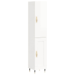 Credenza 34,5x34x180 cm in Legno Multistrato Bianco Lucido