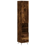 Credenza Rovere Fumo 34,5x34x180 cm in Legno Multistrato