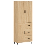 Credenza Rovere Sonoma 69,5x34x180 cm in Legno Multistrato