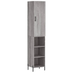 Credenza Grigio Sonoma 34,5x34x180 cm in Legno Multistrato