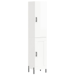 Credenza 34,5x34x180 cm in Legno Multistrato Bianco Lucido