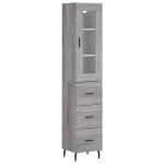 Credenza Grigio Sonoma 34,5x34x180 cm in Legno Multistrato