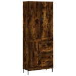 Credenza Rovere Fumo  69,5x34x180 cm in Legno Multistrato