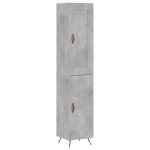 Credenza Grigio Cemento 34,5x34x180 cm in Legno Multistrato