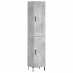 Credenza Grigio Cemento 34,5x34x180 cm in Legno Multistrato