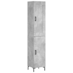 Credenza Grigio Cemento 34,5x34x180 cm in Legno Multistrato