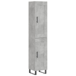 Credenza Grigio Cemento 34,5x34x180 cm in Legno Multistrato