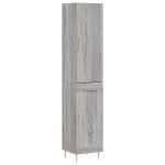 Credenza Grigio Sonoma 34,5x34x180 cm in Legno Multistrato