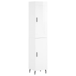 Credenza 34,5x34x180 cm in Legno Multistrato Bianco Lucido