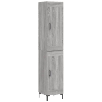 Credenza Grigio Sonoma 34,5x34x180 cm in Legno Multistrato