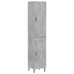 Credenza Grigio Cemento 34,5x34x180 cm in Legno Multistrato