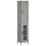 Credenza Grigio Sonoma 34,5x34x180 cm in Legno Multistrato