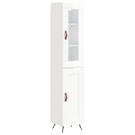 Credenza 34,5x34x180 cm in Legno Multistrato Bianco Lucido