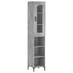 Credenza Grigio Cemento 34,5x34x180 cm in Legno Multistrato