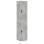 Credenza Grigio Cemento 34,5x34x180 cm in Legno Multistrato