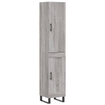 Credenza Grigio Sonoma 34,5x34x180 cm in Legno Multistrato