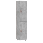 Credenza Grigio Cemento 34,5x34x180 cm in Legno Multistrato