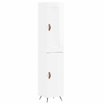 Credenza 34,5x34x180 cm in Legno Multistrato Bianco Lucido