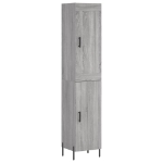 Credenza Grigio Sonoma 34,5x34x180 cm in Legno Multistrato