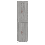 Credenza Grigio Sonoma 34,5x34x180 cm in Legno Multistrato