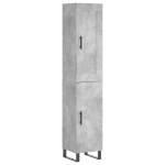 Credenza Grigio Cemento 34,5x34x180 cm in Legno Multistrato