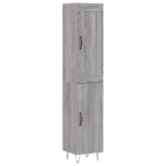 Credenza Grigio Sonoma 34,5x34x180 cm in Legno Multistrato