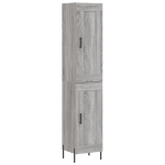 Credenza Grigio Sonoma 34,5x34x180 cm in Legno Multistrato