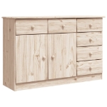 Credenza ALTA 112x35x73 cm in Legno Massello di Pino