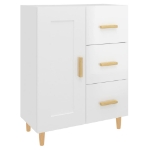 Credenza 69,5x34x90 cm in Legno Multistrato Bianco Lucido