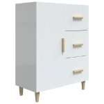 Credenza 69,5x34x90 cm in Legno Multistrato Bianco Lucido