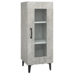 Credenza Grigio Cemento 34,5x34x90 cm in Legno Multistrato