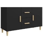 Credenza Nera 100x36x60 cm in Legno Multistrato