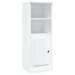 Credenza Bianco Lucido 36x35,5x103,5 cm in Legno Multistrato