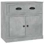 Credenza Grigio Cemento 70x35,5x67,5 cm in Legno Multistrato