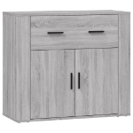 Credenza Grigio Sonoma 80x33x70 cm in Legno Multistrato