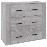 Credenza Grigio Sonoma 80x33x70 cm in Legno Multistrato